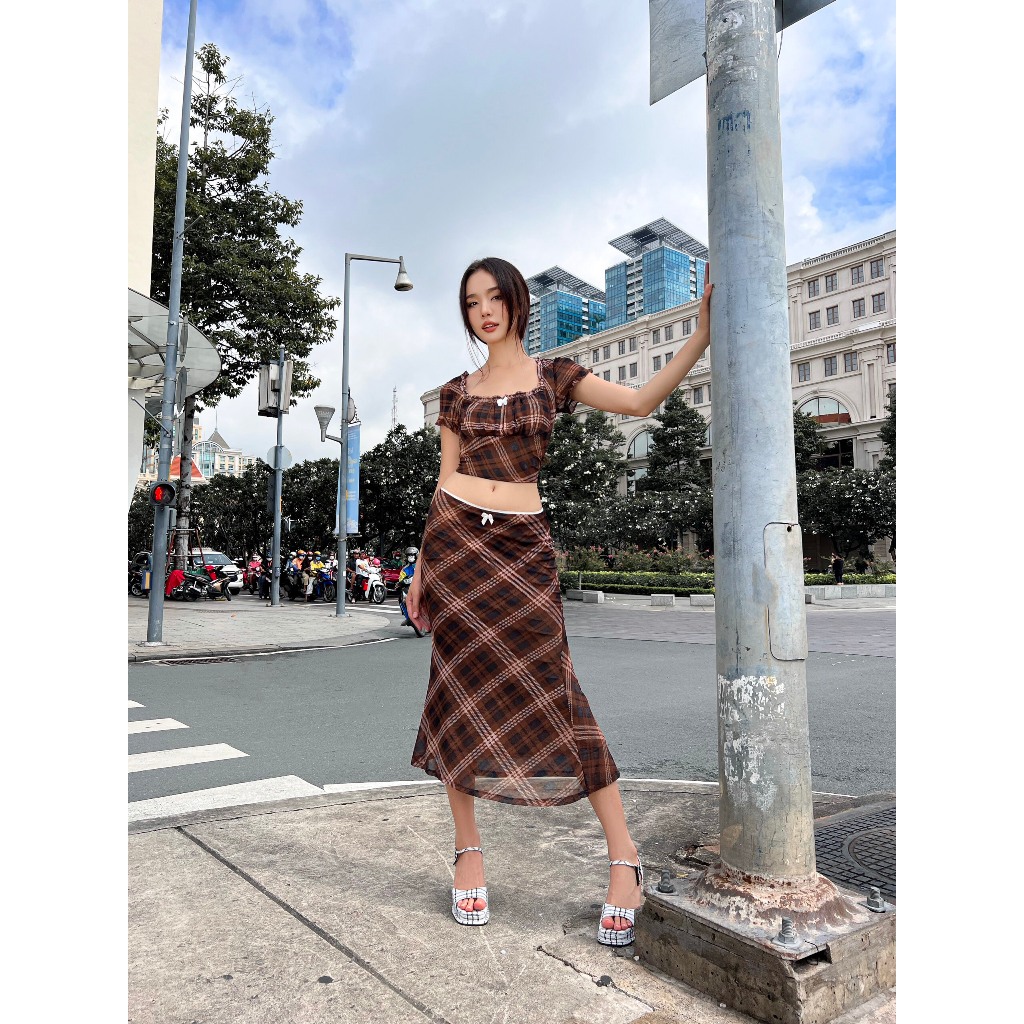 Beachclub_Set áo váy thun dài Jina