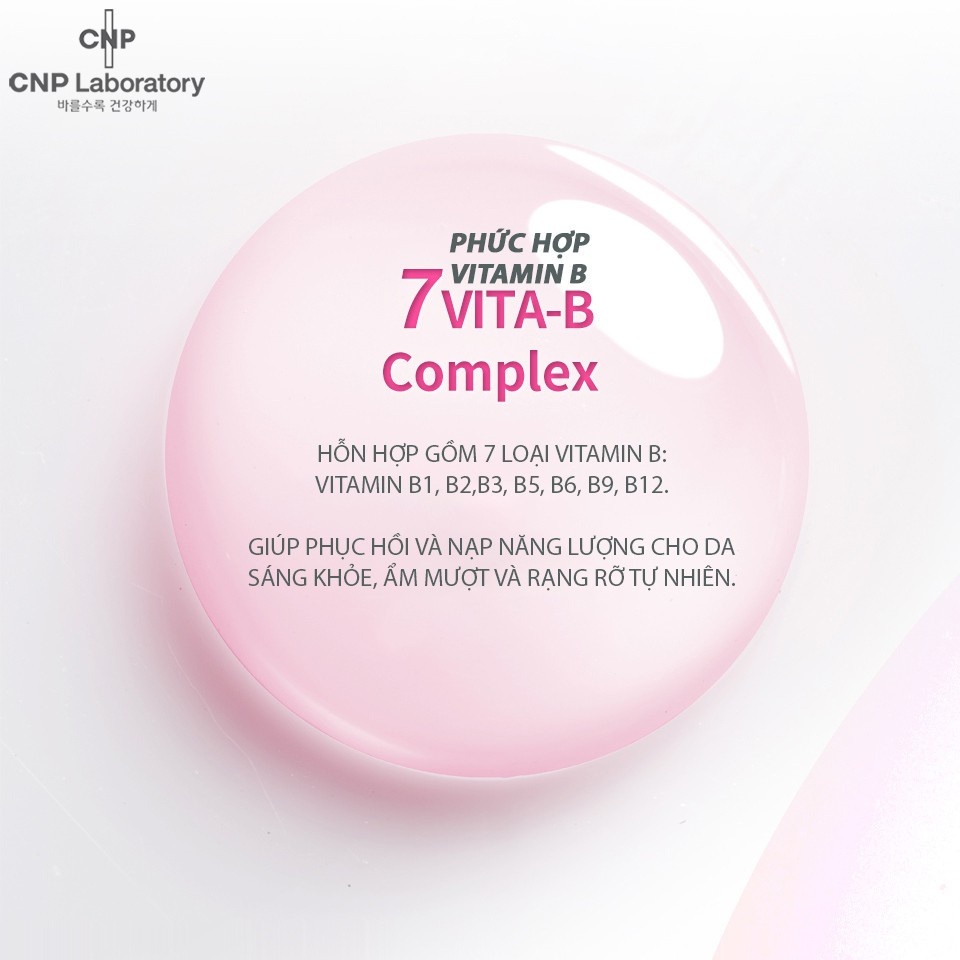 Hannah Olala x CNP x Tinh chất hồng Vitamin B làm sáng da CNP Laboratory Vita-B Energy Ampule 15ml