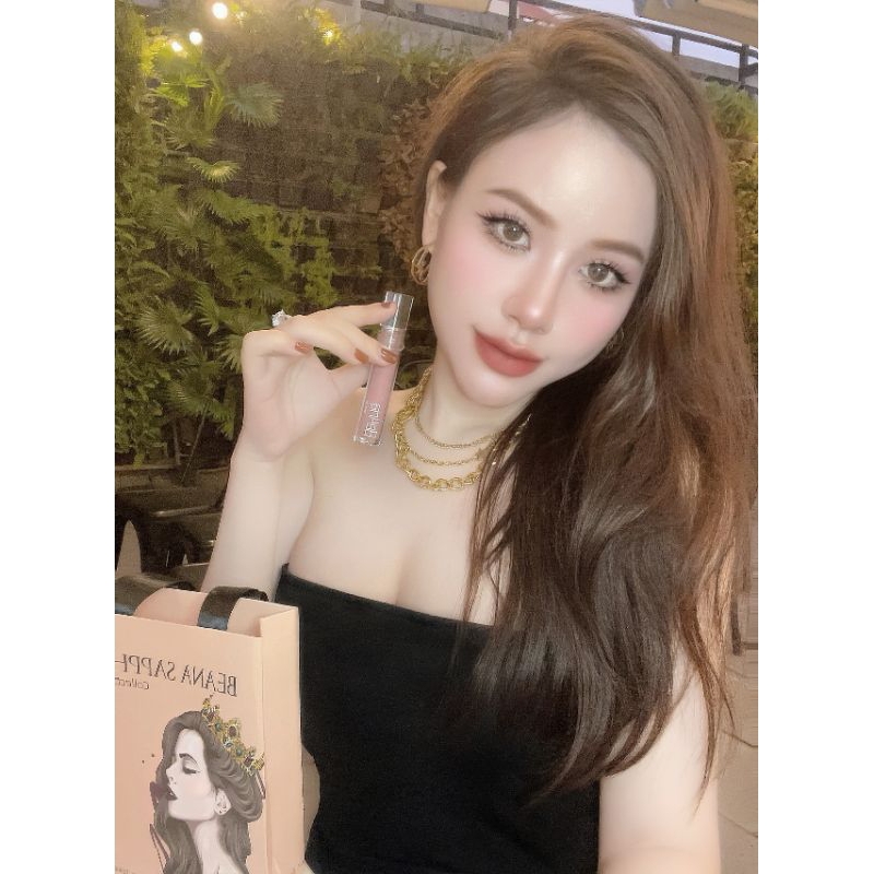Son tone tây, son màu nâu tây, son nâu nude makup tone tây Beana chính hãng, chất son nhung mịn