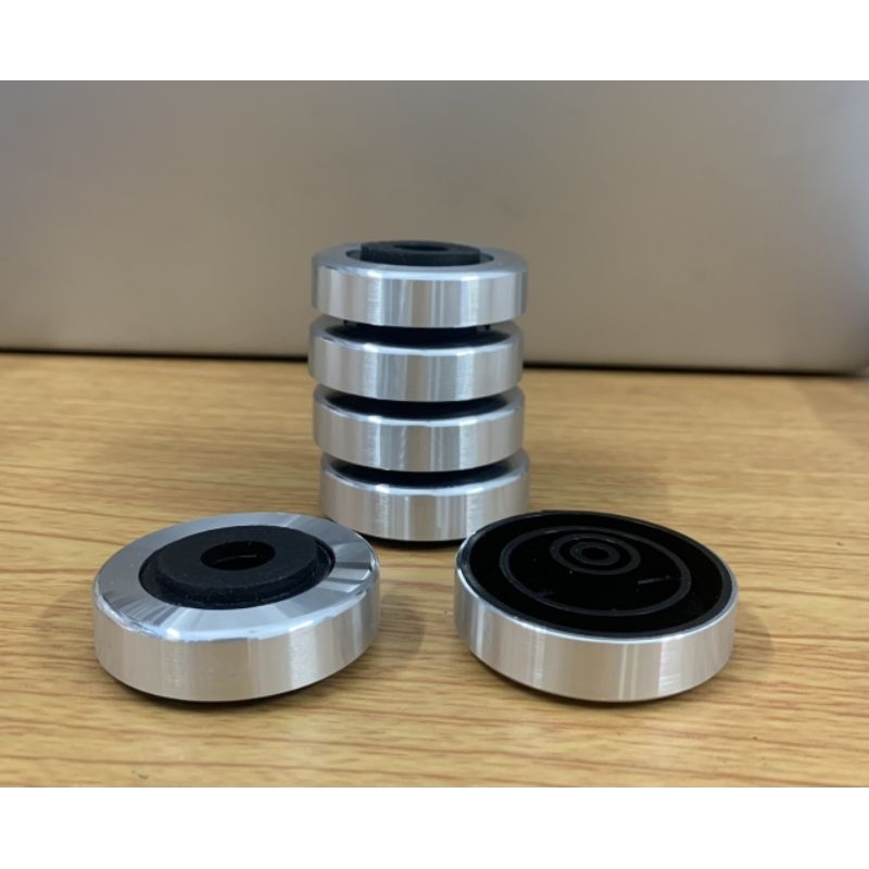 Set 4 chiếc Chân kê amply lõi nhựa bọc nhôm kích thước 40x12mm, 45x15mm