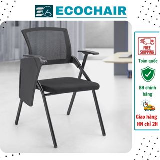 Ghế liền bàn gấp gọn thông minh khung thép lưng lưới cho phòng đào tạo họp hội trường, Ghế liền bàn học sinh gấp gọn