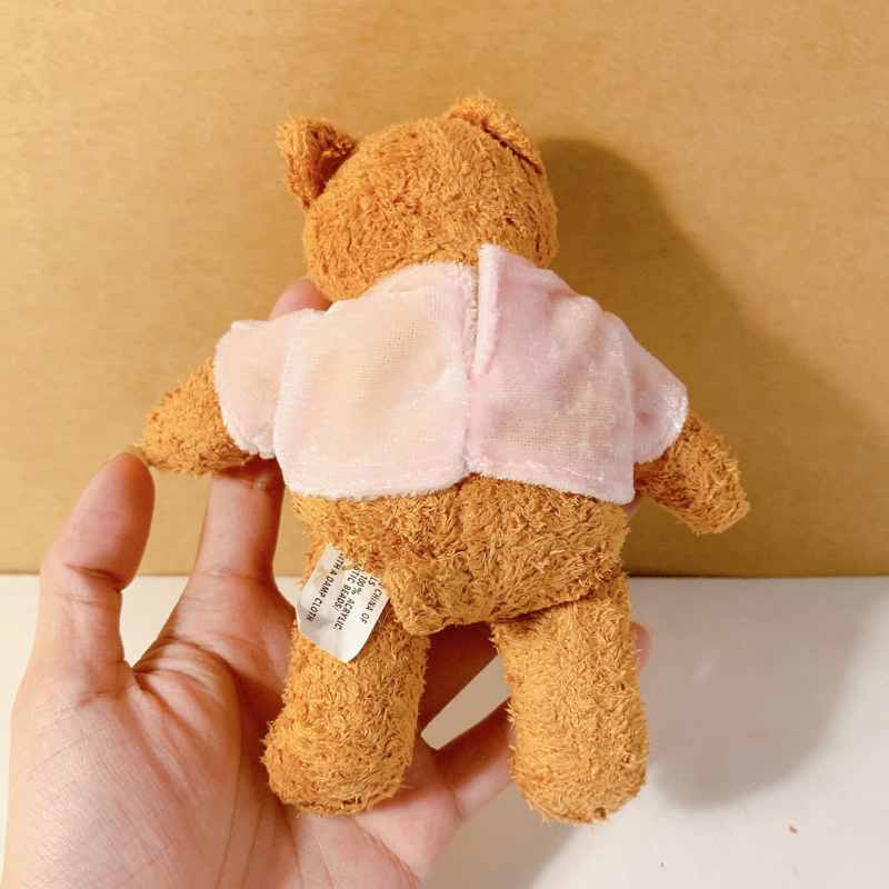 Gấu bông hạt teddy mặc áo hồng thú nhồi bông đồ chơi dễ thương