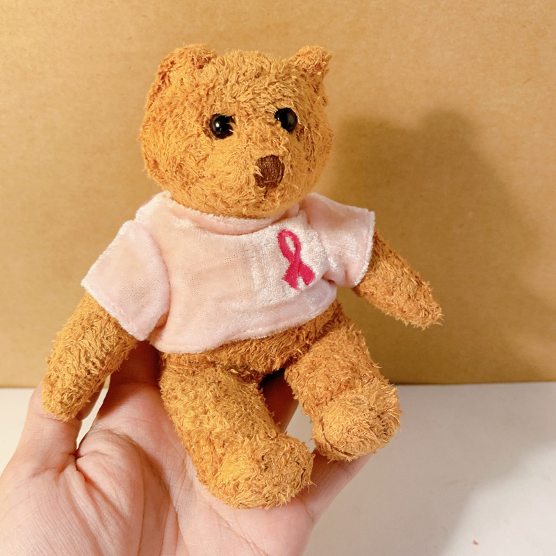 Gấu bông hạt teddy mặc áo hồng thú nhồi bông đồ chơi dễ thương