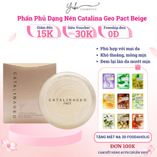 Phấn phủ siêu mịn Catalina Geo Pact 22g Hàn Quốc dạng nén chính hãng - YUBI SHOP