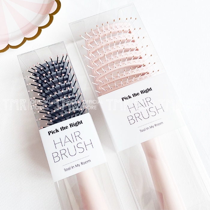 Lược Chải Tóc Gỡ Rối Angel Pink TMR Lược Massge Có Túi Đêm Khí, Lược Chuyên Dụng Cho Tóc Xoăn, Hồng Xinh Xắn