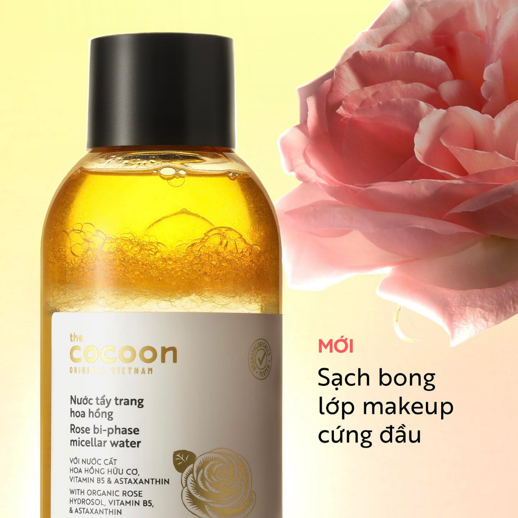 Bigsize - Nước Tẩy Trang Hoa Hồng Cocoon Tẩy Sạch Makeup & Cấp Ẩm 310ml