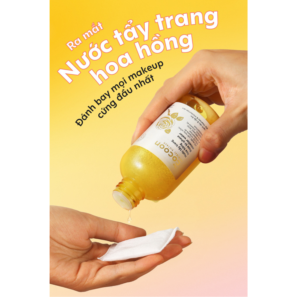 Bigsize - Nước Tẩy Trang Hoa Hồng Cocoon Tẩy Sạch Makeup & Cấp Ẩm 310ml