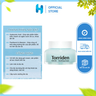 Kem dưỡng ẩm torriden dive in soothing 100ml