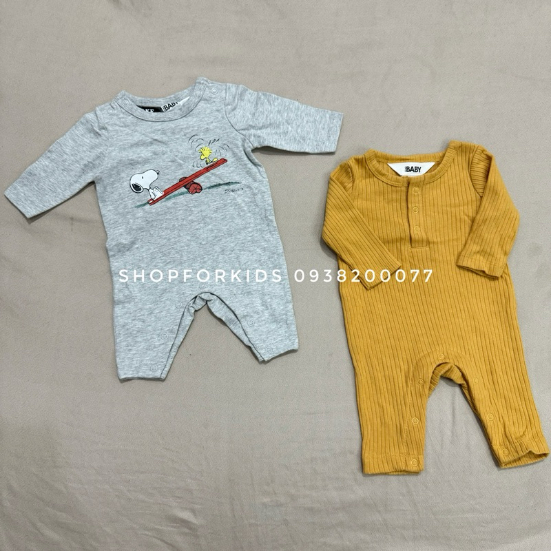 Body sleep sleepsuit cotton cho bé trai bé gái liền tất không tất, thun mềm mát
