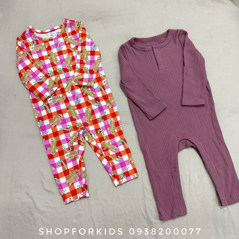 Body sleep sleepsuit cotton cho bé trai bé gái liền tất không tất chân, thun mềm mát