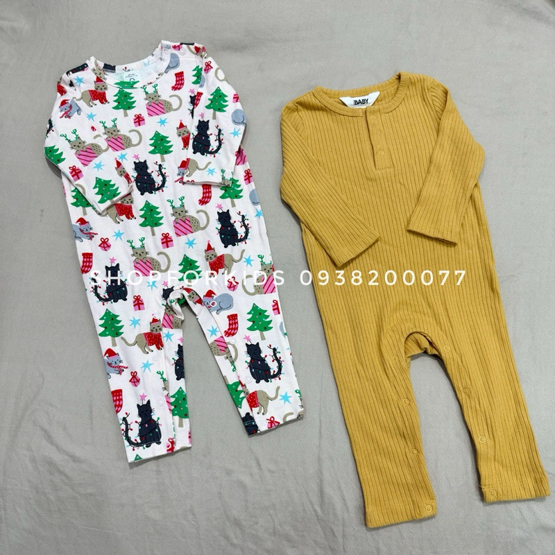 Body sleep sleepsuit cotton cho bé trai bé gái liền tất không tất, thun mềm mát