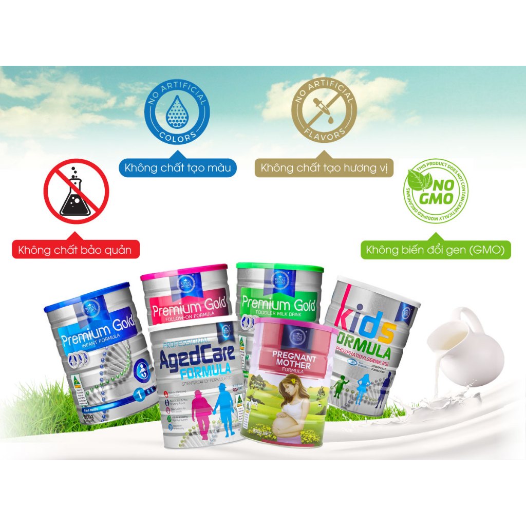 Sữa Hoàng Gia Úc Premium Gold số 3 loại 900g Date 2025