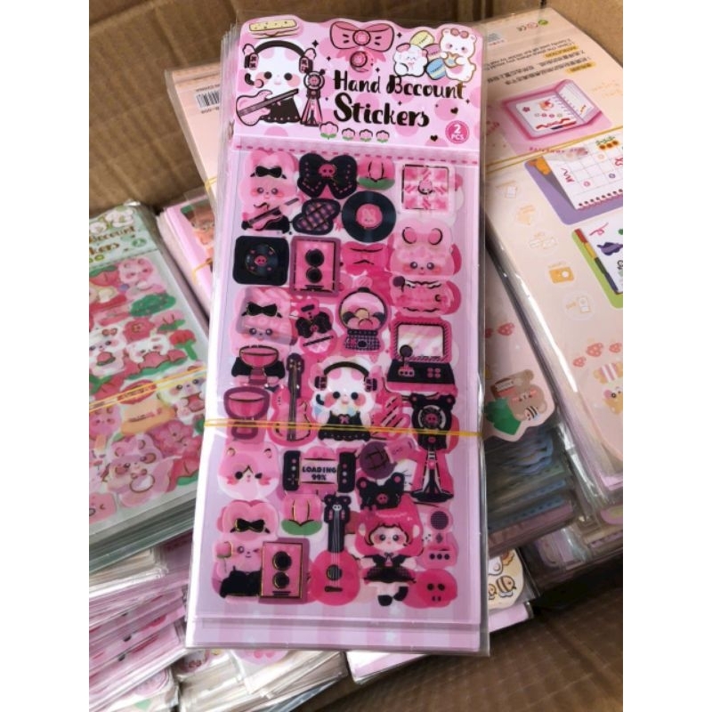 Sét 10 tập dán sticker hình dễ thương hàng mới