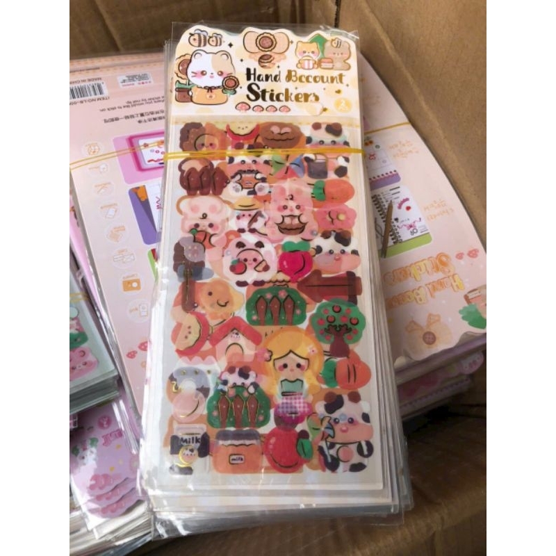 Sét 10 tập dán sticker hình dễ thương hàng mới