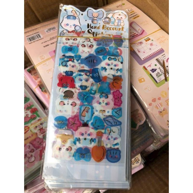 Sét 10 tập dán sticker hình dễ thương hàng mới