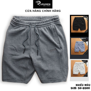  Quần Nam Short Thun Cá Sấu RURUMEN Quần Thun Nam Dài VNXK Cao Cấp Màu Đen Xám Chuột Xám Nhạt Xanh Biển 