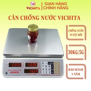 Cân Điện Tử VICHITA 30kg/5g - Cân Tính Giá Tiền Điện Tử Chống Nước Giá Rẻ - Bảo Hành 1 Năm