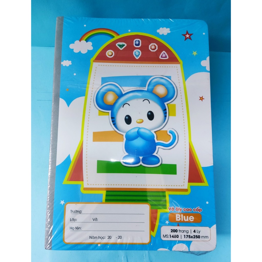 HẢI TIẾN tập vở 4 ô ly TUỔI NGỌC 200 trang.