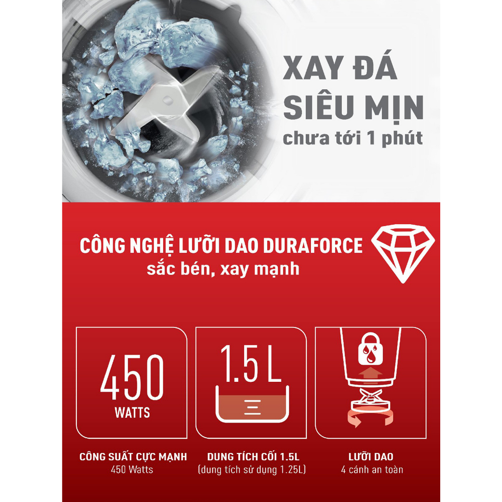 Máy xay sinh tố Tefal Blendeo+ BL2C1166 - 450W, 1.25L