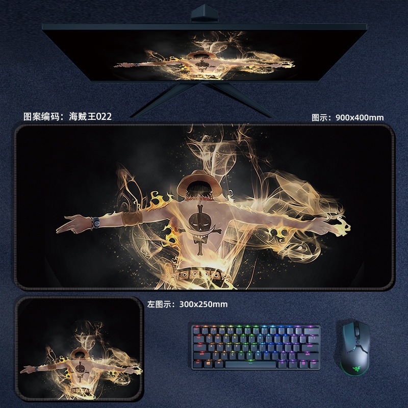 Lót chuột lớn 30x80-40x90cm-25x30cm ONEPIECE luffy zoro nami đẹp