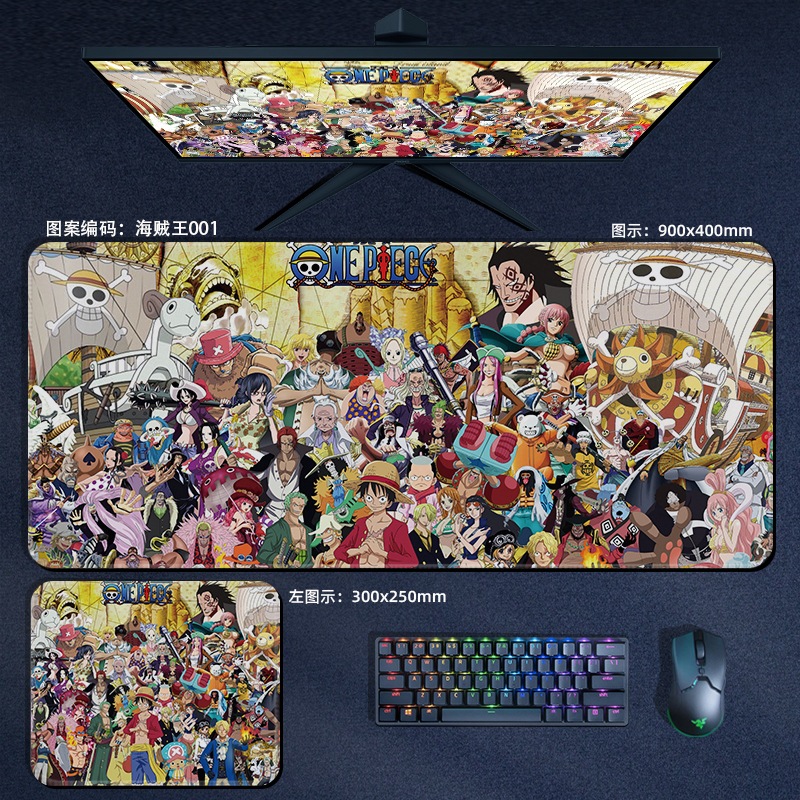Lót chuột lớn 30x80-40x90cm-25x30cm ONEPIECE luffy zoro nami đẹp