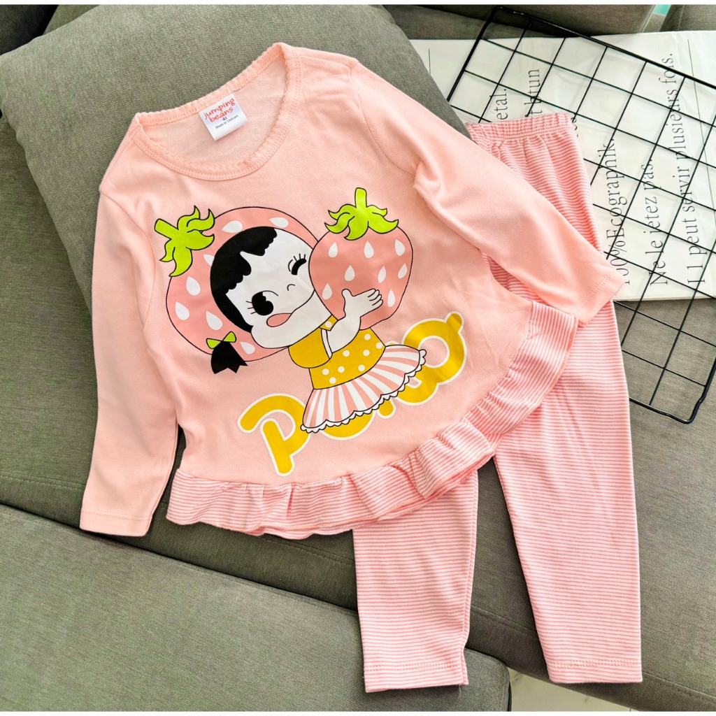 Bộ Babydoll Tay dài Quần dài chất Cotton xuất mềm đẹp hoạt hình cho bé từ 10 - 23 ký - Quần áo trẻ em - Pikakid's