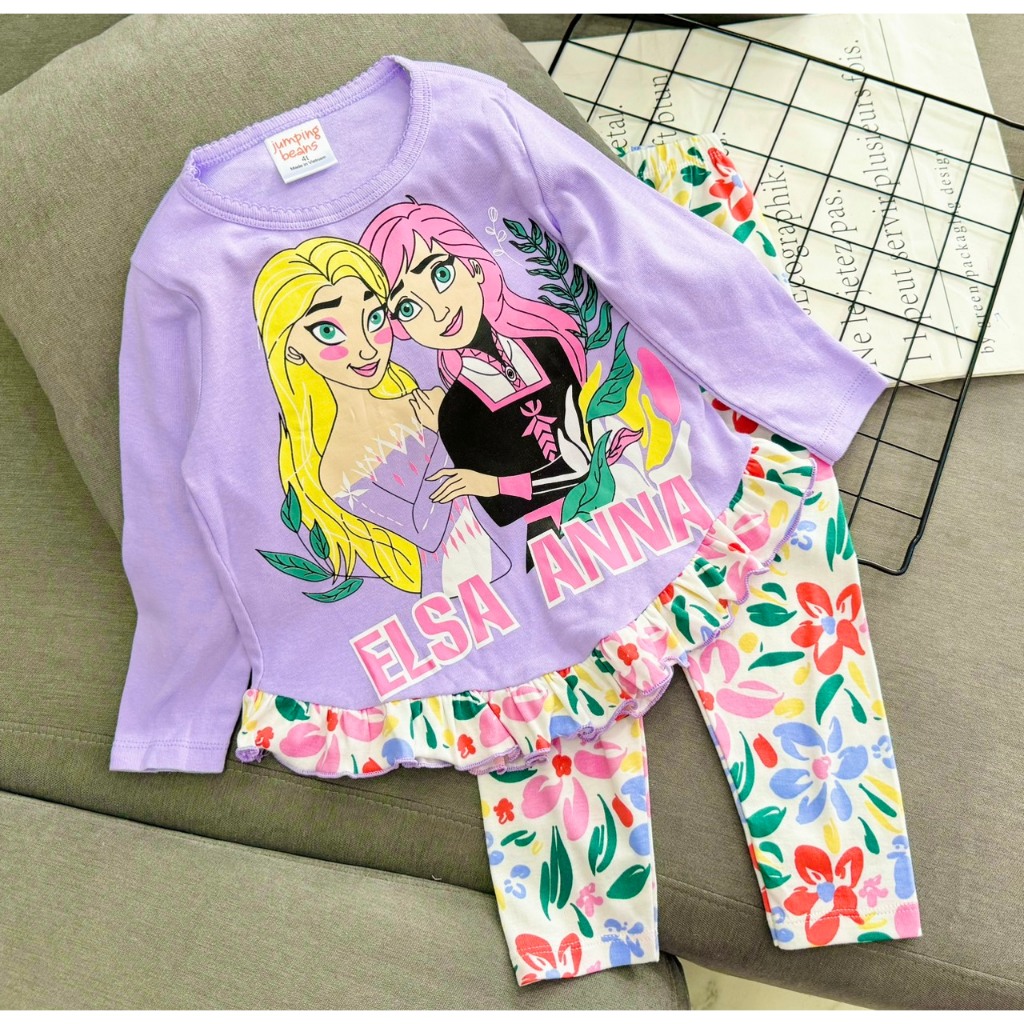 Bộ Babydoll Tay dài Quần dài chất Cotton xuất mềm đẹp hoạt hình cho bé từ 10 - 23 ký - Quần áo trẻ em - Pikakid's