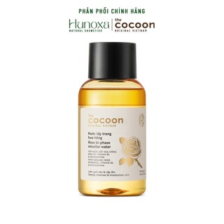 Nước tẩy trang hoa hồng Cocoon 140ml Rose bi-phase micellar water tẩy sạch makeup & cấp ẩm - HUNOXA