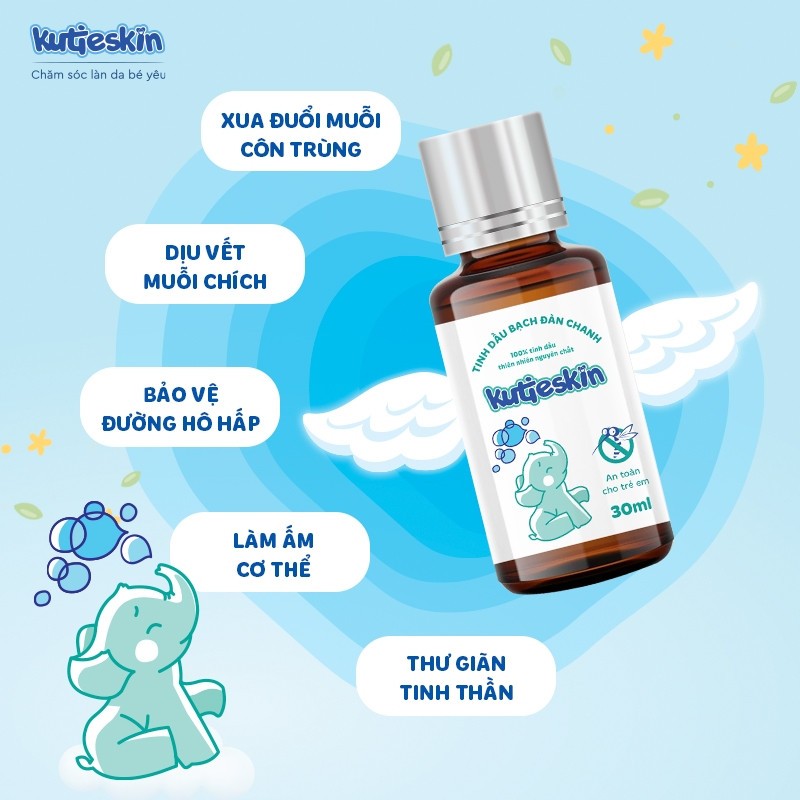 Combo Kutieskin gồm kem dưỡng ẩm 30gr và tinh dầu 30ml