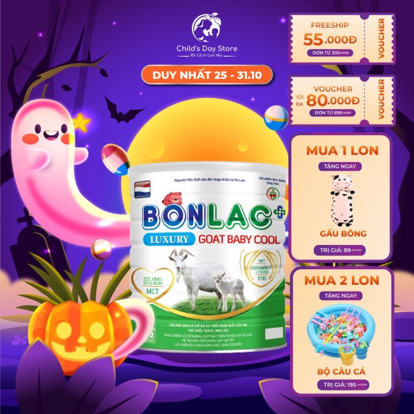 Sữa Dê Bonlac Goat Baby Cool Luxury 400g 900g, Tăng đề kháng, phát triển trí não và thị giác - Child's Day Store
