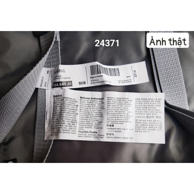 Balo đa năng chống nước Pivring-hàng ikea