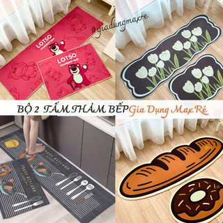 BỘ 2 THẢM BẾP 3D ⚡️ THẢM BẾP DÀI CAO CẤP CHỐNG TRƠN TRƯỢT