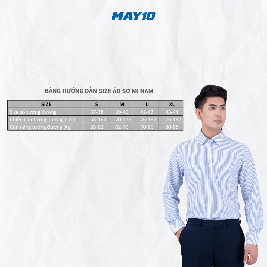 Sơ mi nam dài tay May 10 form Regular mã 010123153 39