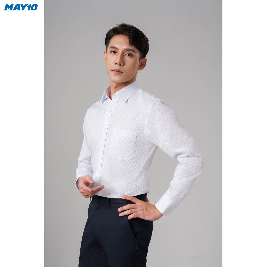 Sơ mi nam dài tay May 10 form Regular mã 010123153 48
