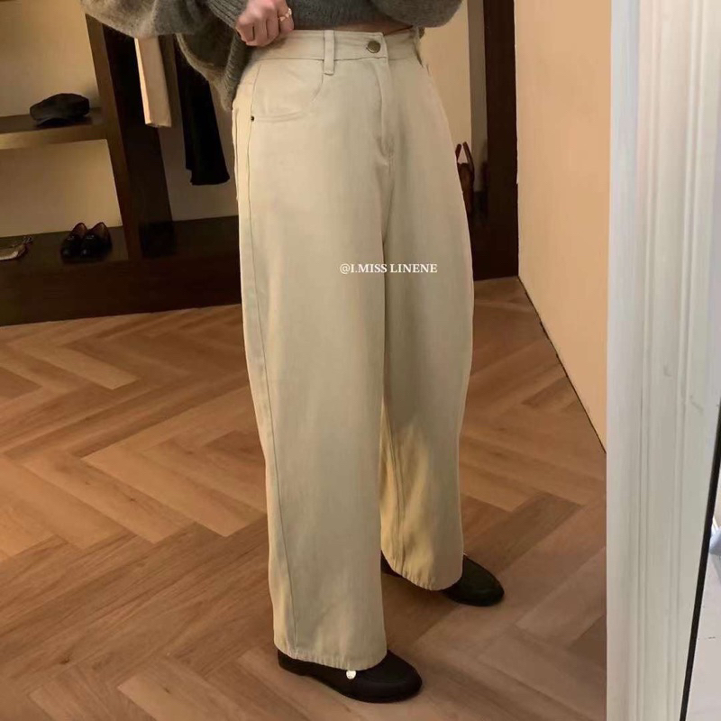 Quần kaki suông I MISS LINENE 5180 // Hàng có sẵn 🇰🇷