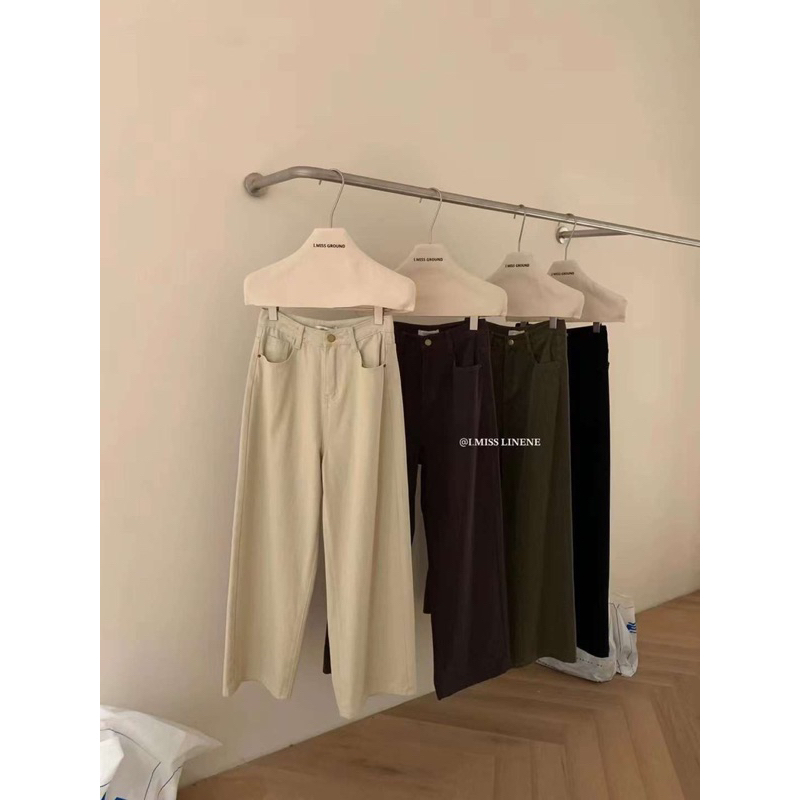 Quần kaki suông I MISS LINENE 5180 // Hàng có sẵn 🇰🇷
