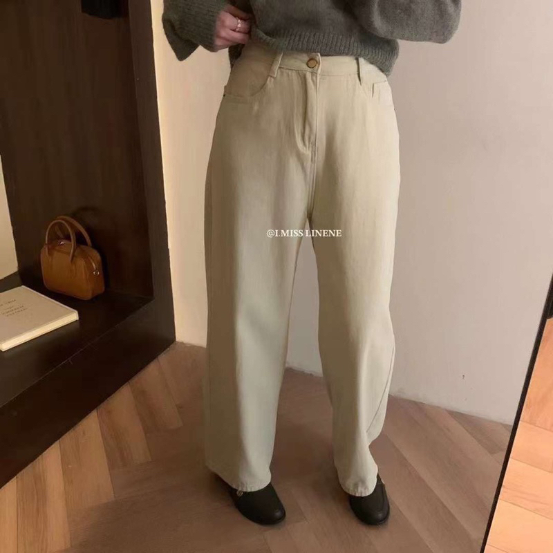 Quần kaki suông I MISS LINENE 5180 // Hàng có sẵn 🇰🇷