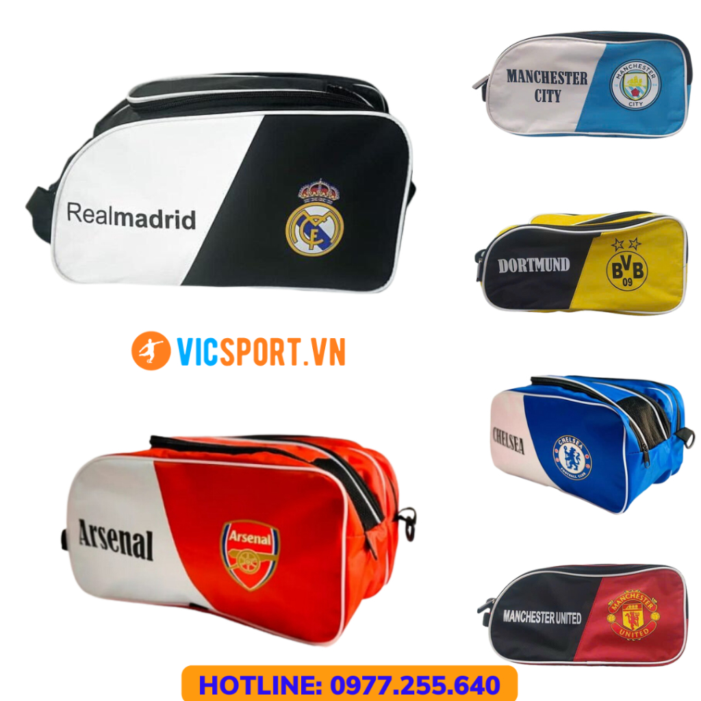 Túi 2 Ngăn, Túi Đựng Giày Đá Bóng Câu Lạc Bộ, Túi CLB 3D Mới Nhất - Vicsport