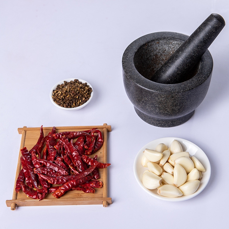 Bộ Cối Chày Đá Granite Tự Nhiên Nguyên Khối