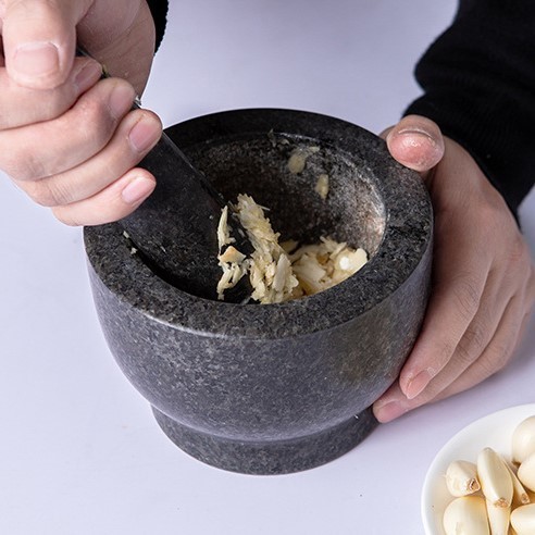 Bộ Cối Chày Đá Granite Tự Nhiên Nguyên Khối