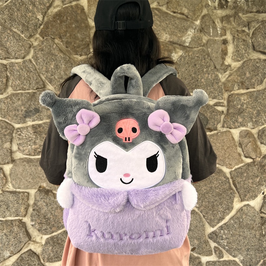 Balo Vải Bông Mềm Mại Hoạt Hình Sanrio - Kuromi Và Bạn