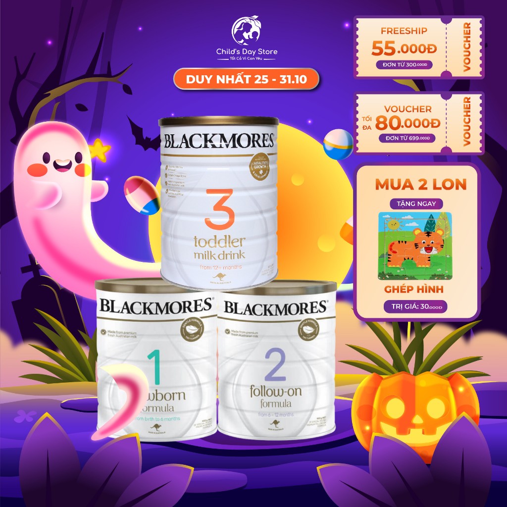 Sữa Blackmores Úc tem Liên Phong đủ số 1,2,3 900g - Childs_Day