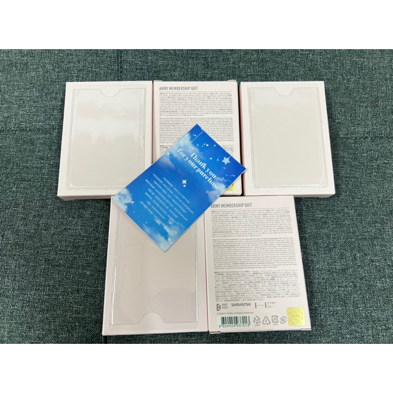 Bộ sưu tập Thẻ bài Set quà BTS ARMY MEMBERSHIP Gift