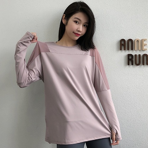 Áo Thể Thao Nữ Tay Dài Chất Vải Thoáng Mát, Thỏa Mái Tập Gym, Yoga, Aerobic, Chạy Bộ EVASPORT