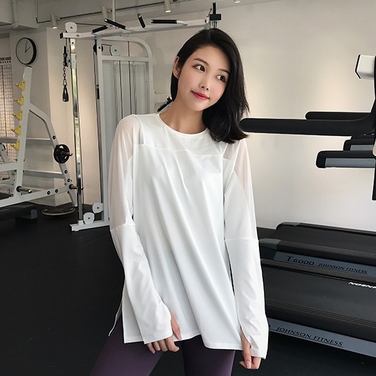 Áo Thể Thao Nữ Tay Dài Chất Vải Thoáng Mát, Thỏa Mái Tập Gym, Yoga, Aerobic, Chạy Bộ EVASPORT