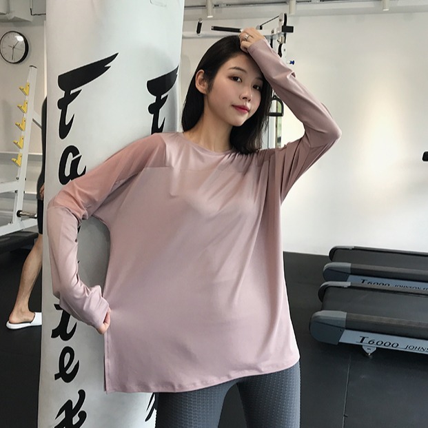 Áo Thể Thao Nữ Tay Dài Chất Vải Thoáng Mát, Thỏa Mái Tập Gym, Yoga, Aerobic, Chạy Bộ EVASPORT