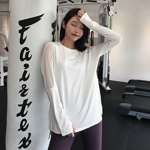 Áo Thể Thao Nữ Tay Dài Chất Vải Thoáng Mát, Thỏa Mái Tập Gym, Yoga, Aerobic, Chạy Bộ EVASPORT