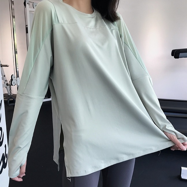 Áo Thể Thao Nữ Tay Dài Chất Vải Thoáng Mát, Thỏa Mái Tập Gym, Yoga, Aerobic, Chạy Bộ EVASPORT