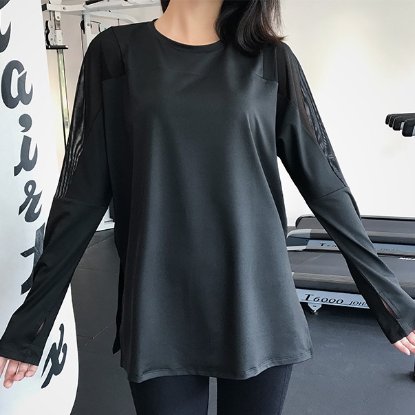 Áo Thể Thao Nữ Tay Dài Chất Vải Thoáng Mát, Thỏa Mái Tập Gym, Yoga, Aerobic, Chạy Bộ EVASPORT