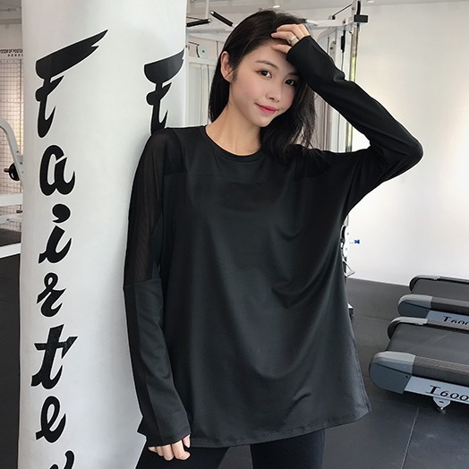 Áo Thể Thao Nữ Tay Dài Chất Vải Thoáng Mát, Thỏa Mái Tập Gym, Yoga, Aerobic, Chạy Bộ EVASPORT